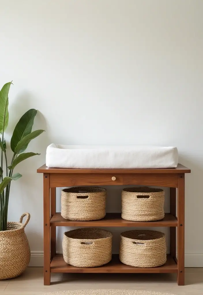 25 Baby Bedroom Ideas for Newborns That Are Dreamy & Serene - 10. Eco-Friendly Changing Station