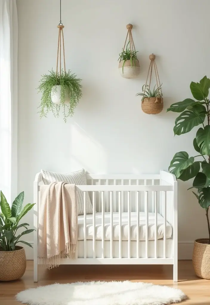 25 Baby Bedroom Ideas for Newborns That Are Dreamy & Serene - 14. Baby-Friendly Plants