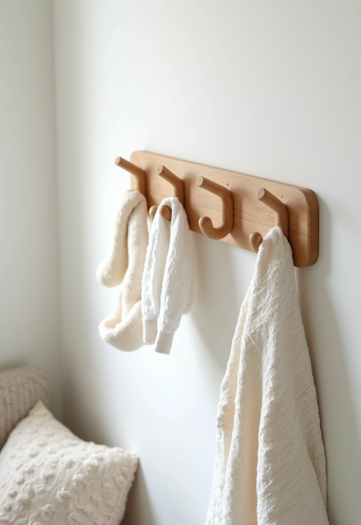 25 Baby Bedroom Ideas for Newborns That Are Dreamy & Serene - 19. Functional Wall Hooks