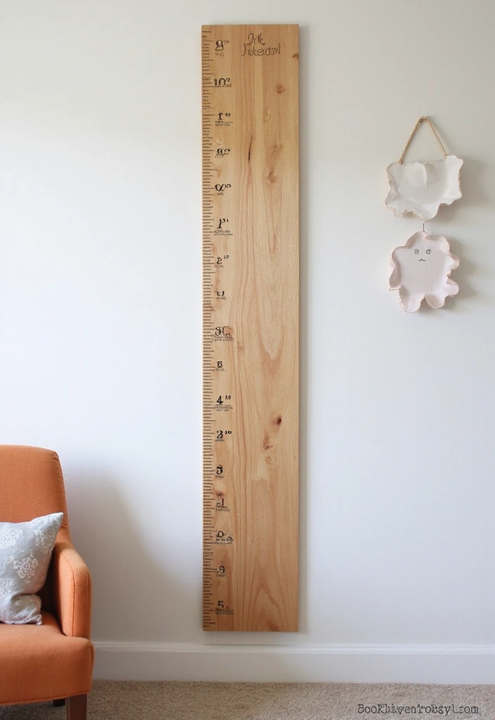 25 Baby Bedroom Ideas for Newborns That Are Dreamy & Serene - 21. Personalized Growth Chart