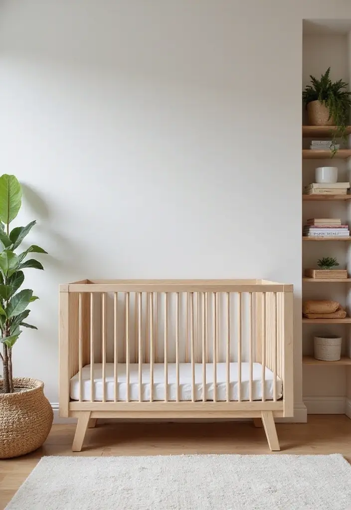 25 Baby Bedroom Ideas for Newborns That Are Dreamy & Serene - 4. Minimalist Crib Styles