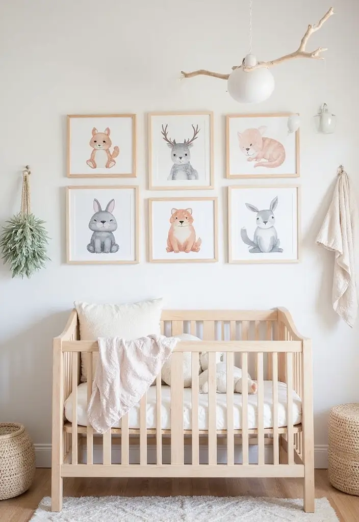 25 Baby Bedroom Ideas for Newborns That Are Dreamy & Serene - 7. Playful Wall Art