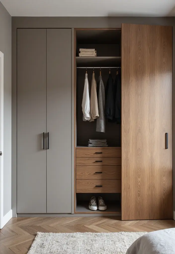 25 Bedroom Fitted Wardrobe Ideas That Save Space Beautifully - 11. Narrow Wardrobe Designs