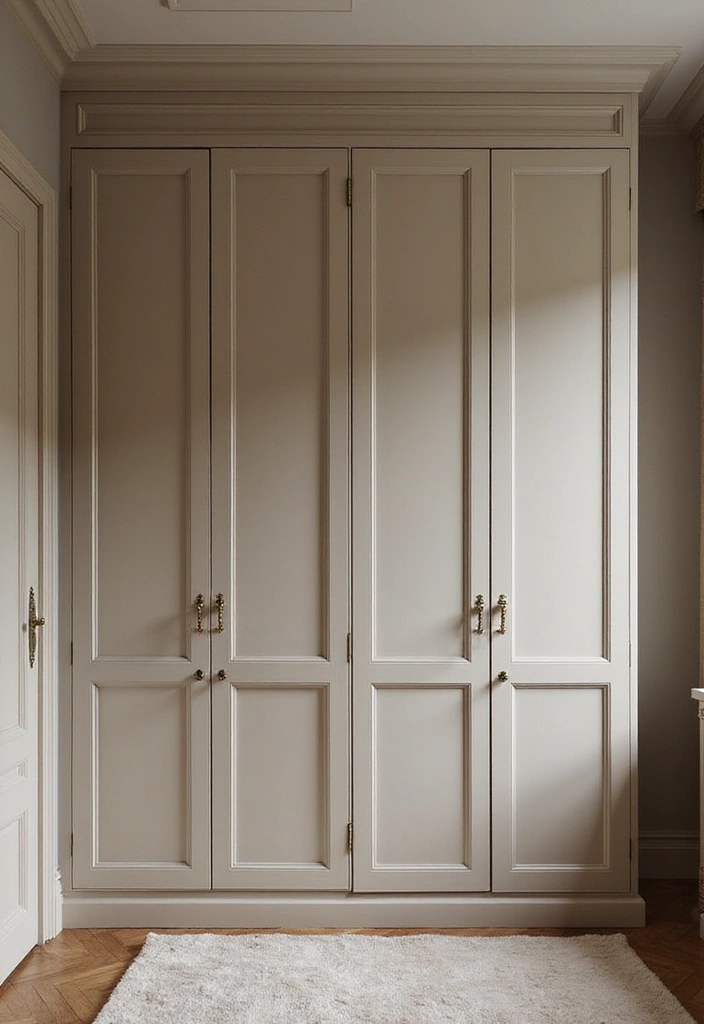 25 Bedroom Fitted Wardrobe Ideas That Save Space Beautifully - 14. Elegant Wardrobe Trims