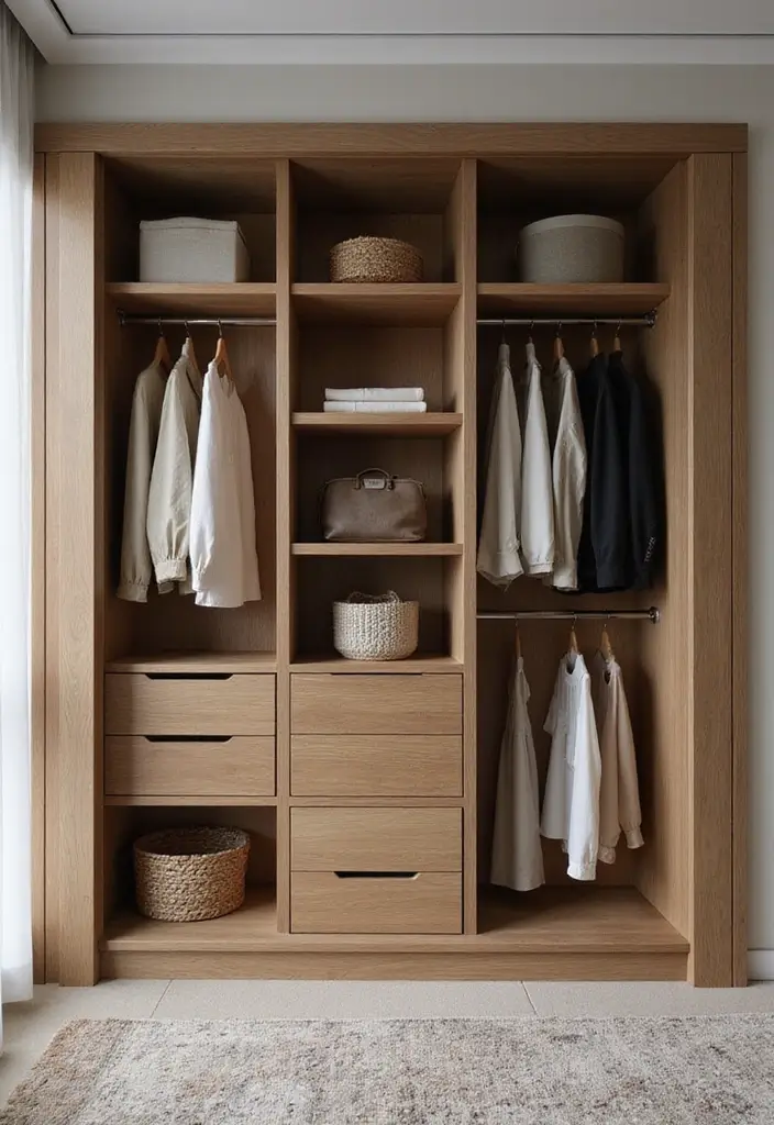 25 Bedroom Fitted Wardrobe Ideas That Save Space Beautifully - 24. Open Concept Wardrobes