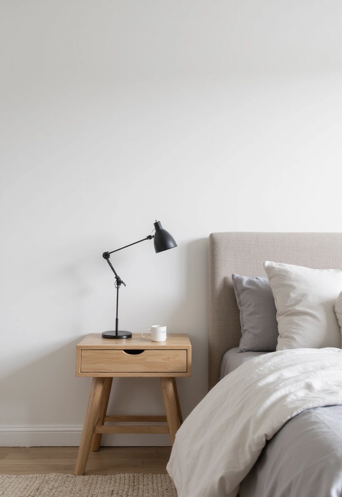 25 Bedroom Side Table Ideas That Look Cute & Functional - 21. Scandinavian Style Table