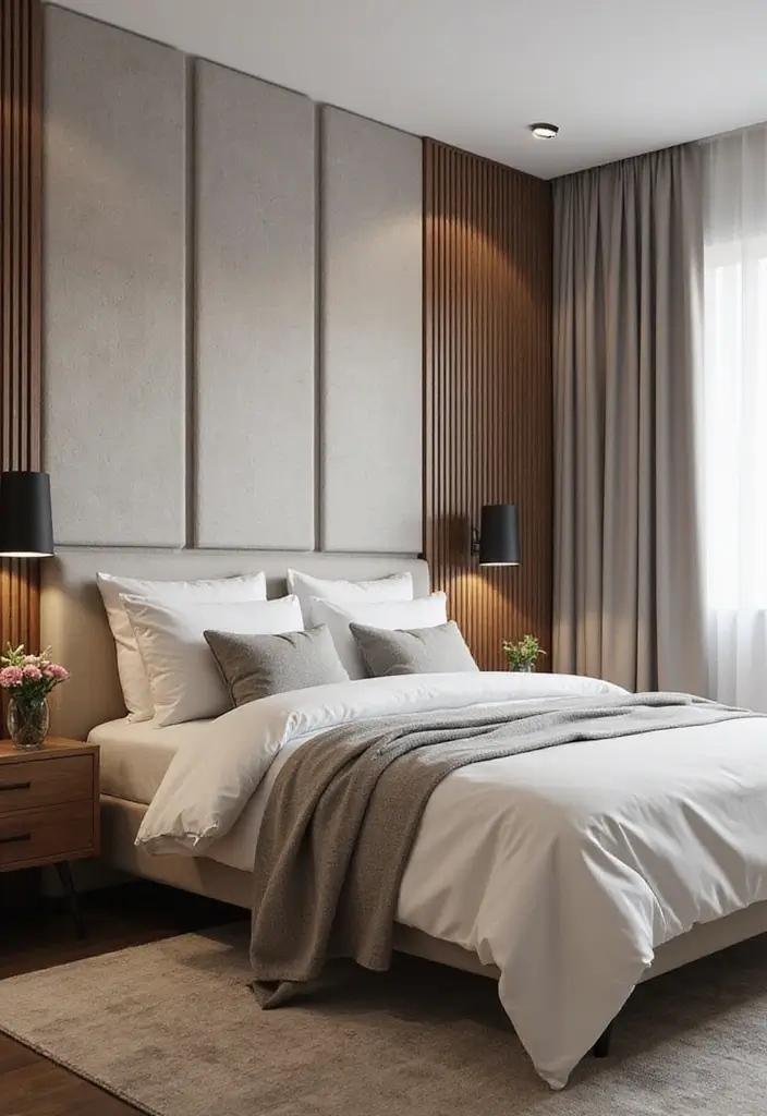 25 Bedroom Wall Decoration Ideas That Instantly Elevate Your Space - 13. Textured Wall Panels