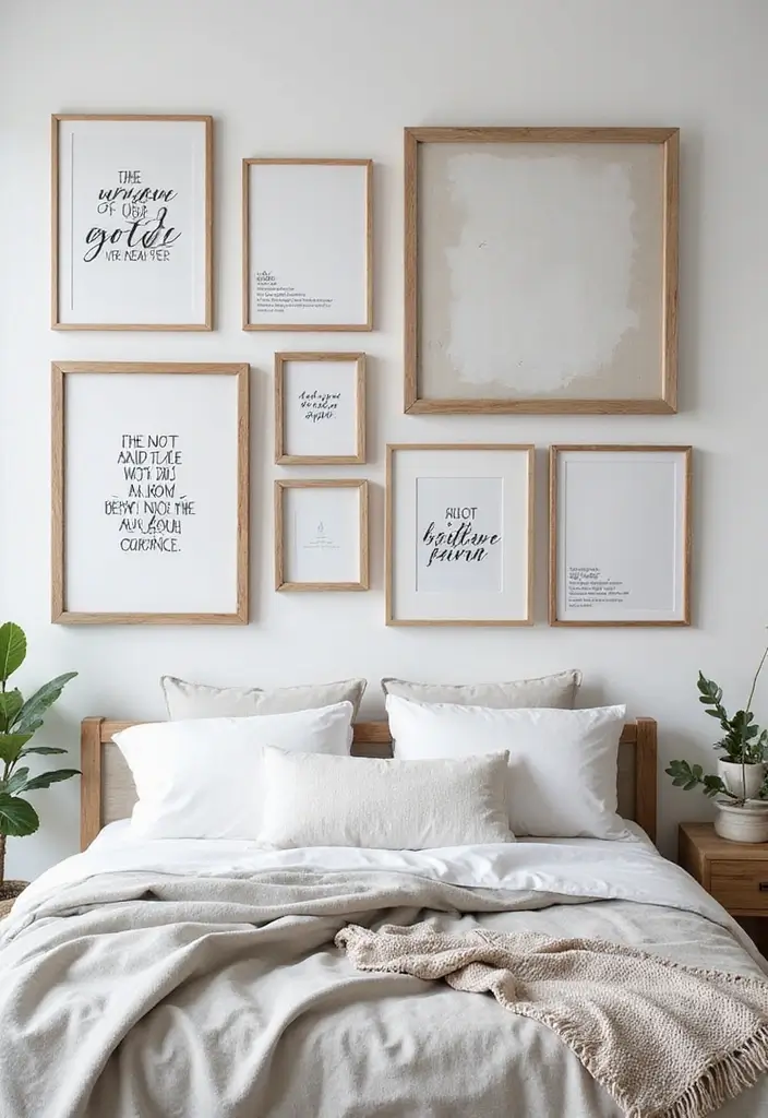 25 Bedroom Wall Decoration Ideas That Instantly Elevate Your Space - 14. Inspirational Quote Prints