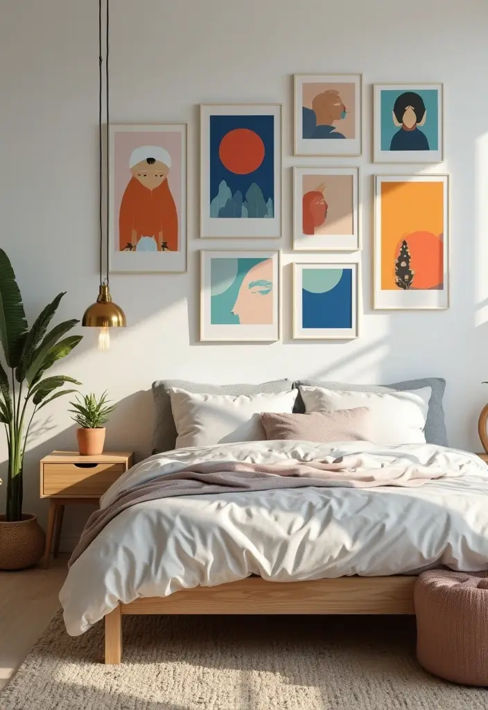 25 Bedroom Wall Decoration Ideas That Instantly Elevate Your Space - 21. Collapsible Wall Art