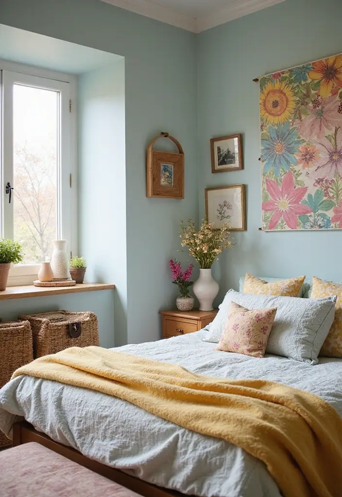25 Bedroom Wall Decoration Ideas That Instantly Elevate Your Space - 25. Seasonal Decor Changes