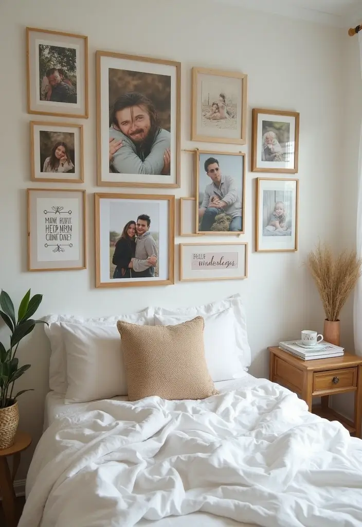 25 Bedroom Wall Decoration Ideas That Instantly Elevate Your Space - 5. DIY Photo Collage