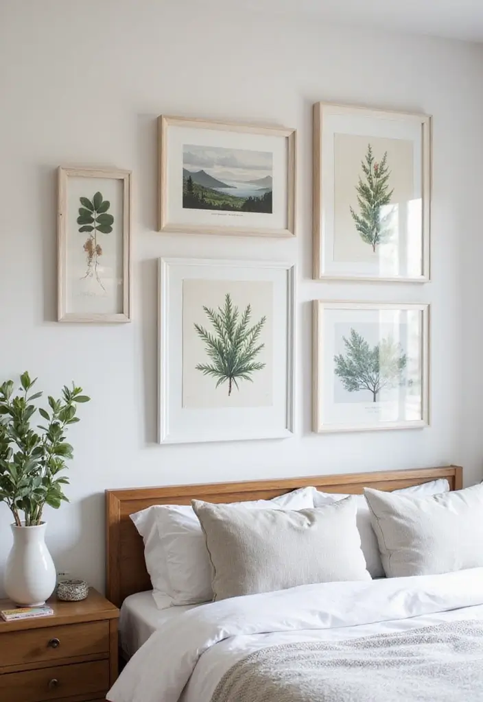25 Bedroom Wall Decoration Ideas That Instantly Elevate Your Space - 8. Nature-Inspired Wall Art