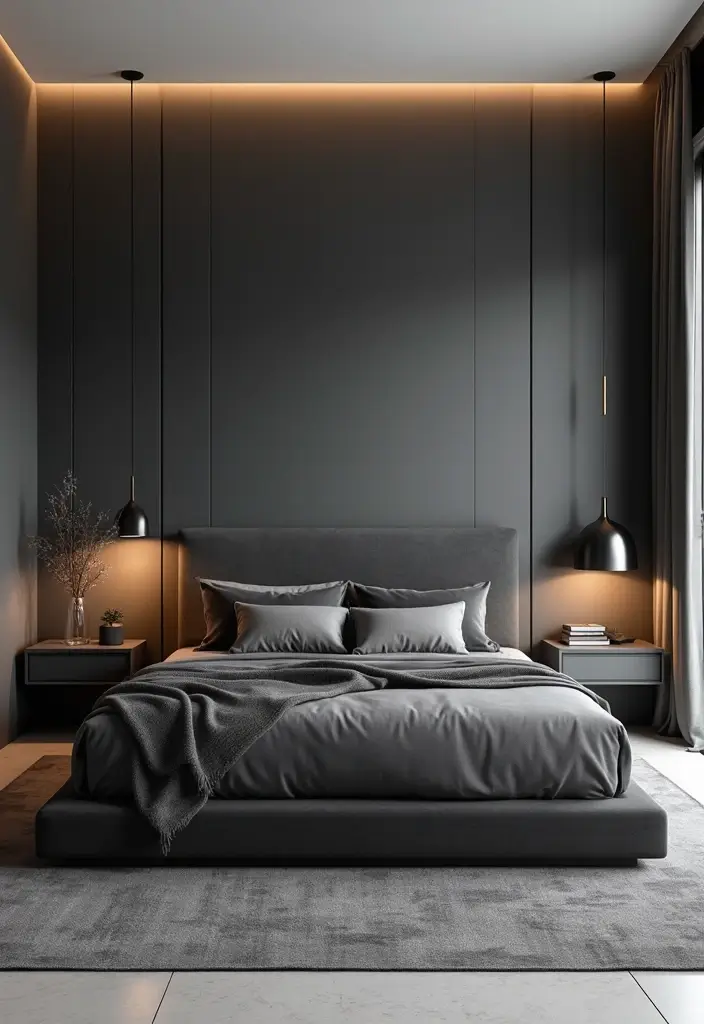 25 Black Bedroom Decor Ideas That Feel Moody and Modern - 2. Minimalist Black Furniture