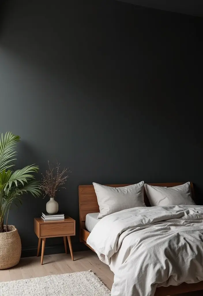 25 Black Bedroom Decor Ideas That Feel Moody and Modern - 25. Embrace Negative Space