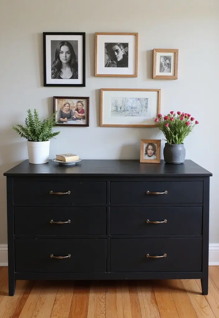 25 Black Dresser Bedroom Ideas That Anchor Any Space - 24. Personal Touches