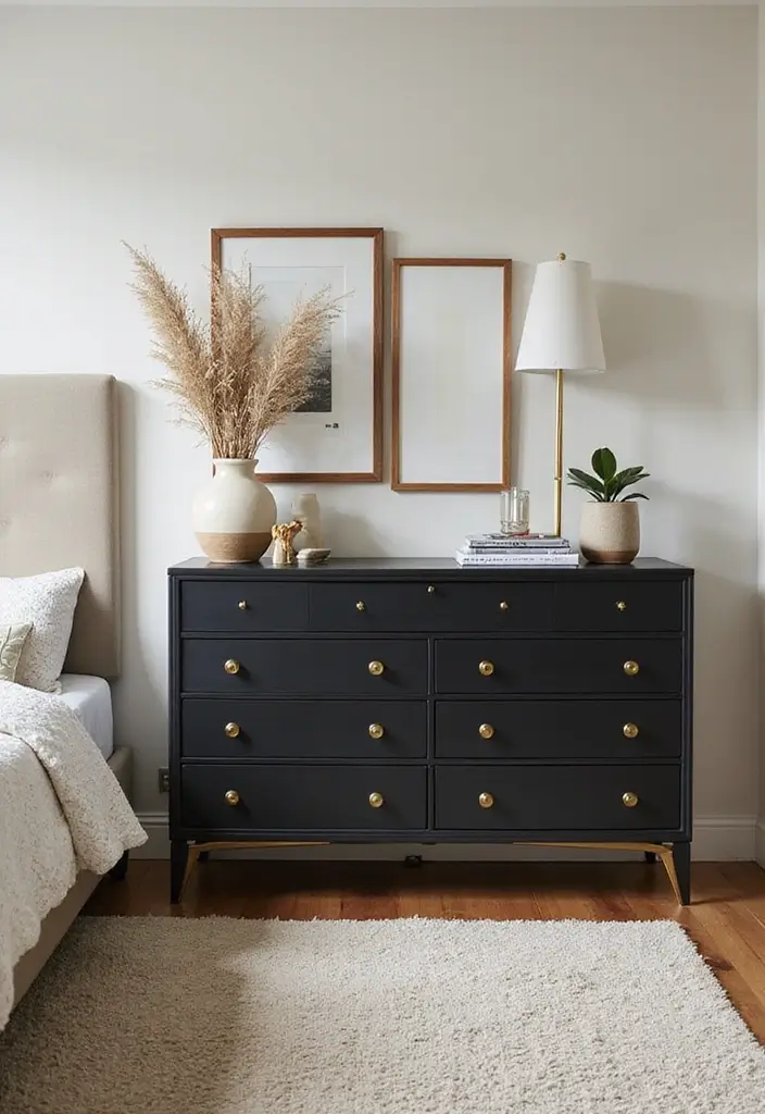 25 Black Dresser Bedroom Ideas That Anchor Any Space - 25. The Perfect Pair