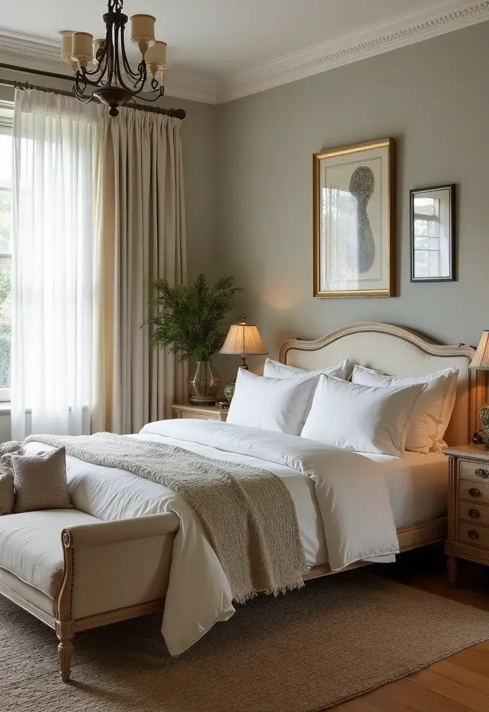 25 Female Bedroom Ideas Classy That Feel Elegant & Stylish - 10. Vintage Meets Modern