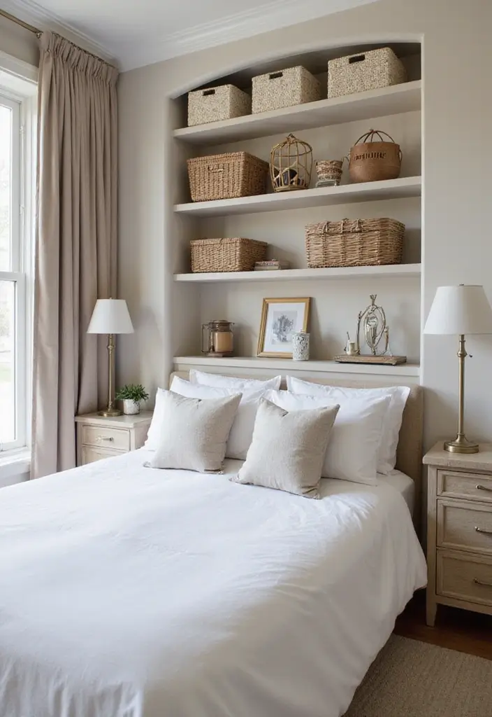 25 Female Bedroom Ideas Classy That Feel Elegant & Stylish - 12. Functional Yet Stylish Storage