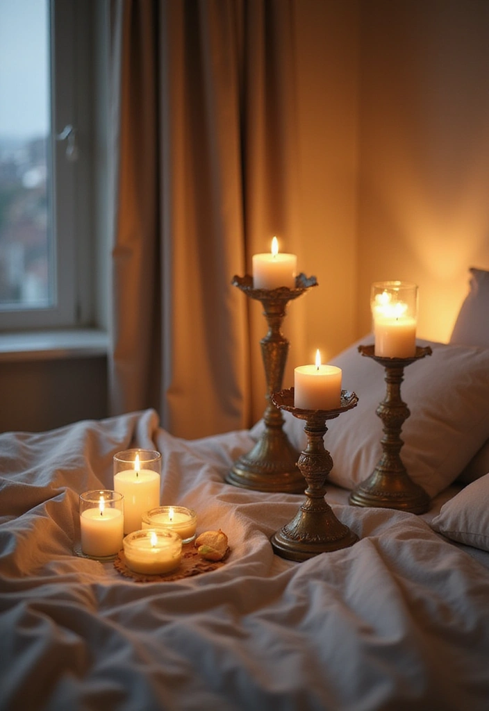 25 Female Bedroom Ideas Classy That Feel Elegant & Stylish - 13. Soft Lighting with Candles