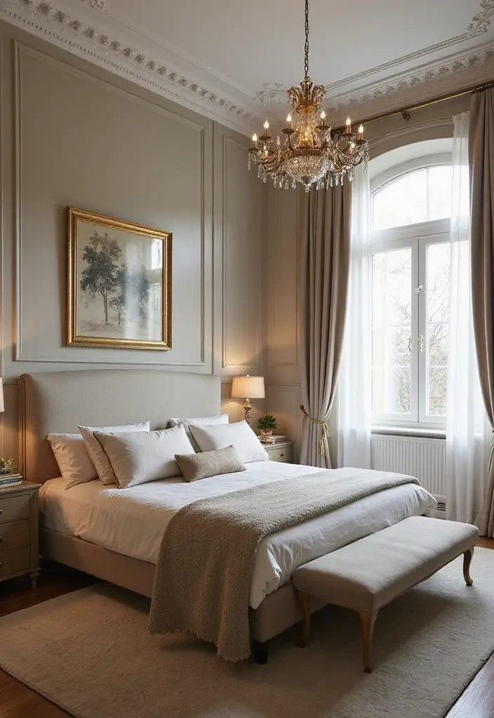 25 Female Bedroom Ideas Classy That Feel Elegant & Stylish - 16. Incorporating Metallic Accents