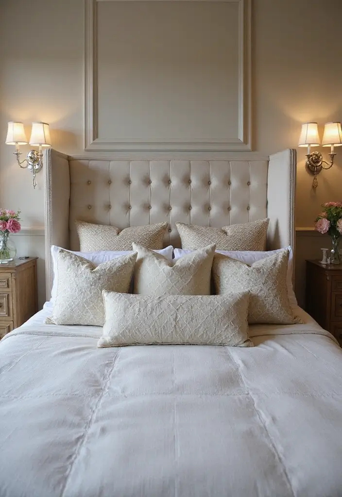 25 Female Bedroom Ideas Classy That Feel Elegant & Stylish - 20. Decorative Pillows