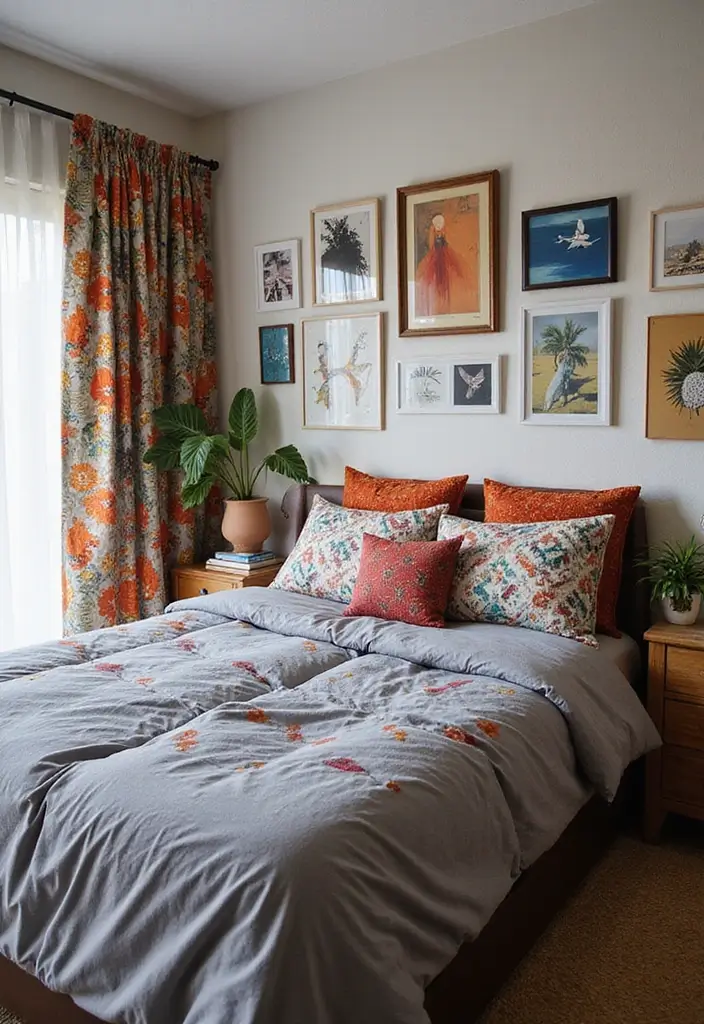 25 Gray Comforter Bedroom Ideas That Feel Calm & Neutral - 12. Eclectic Mix