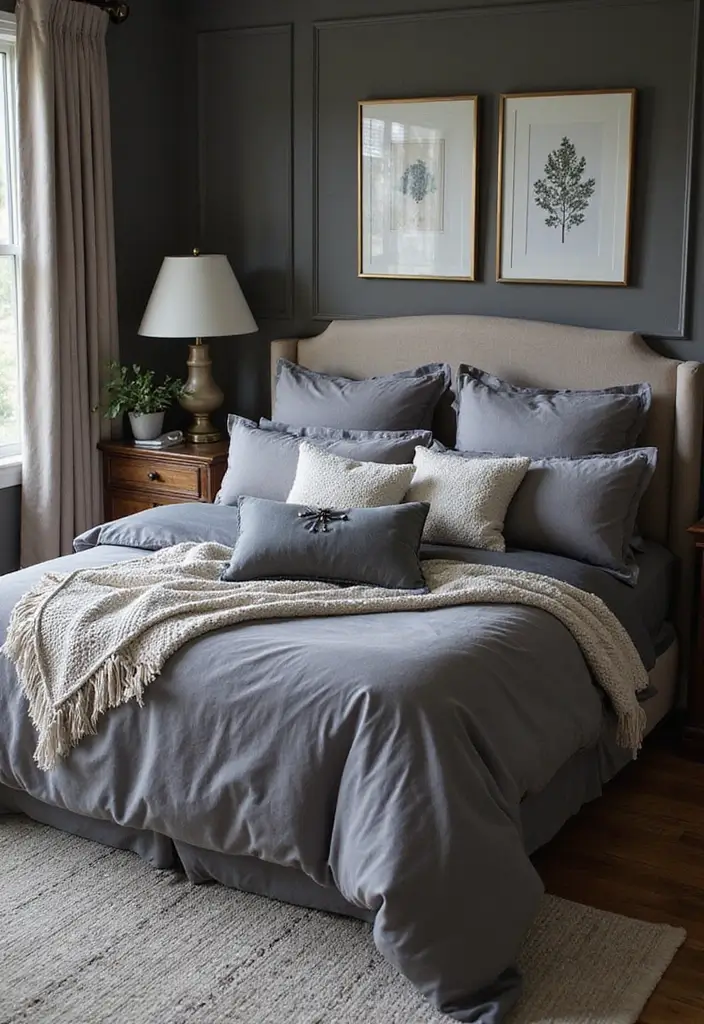 25 Gray Comforter Bedroom Ideas That Feel Calm & Neutral - 4. Luxurious Textures