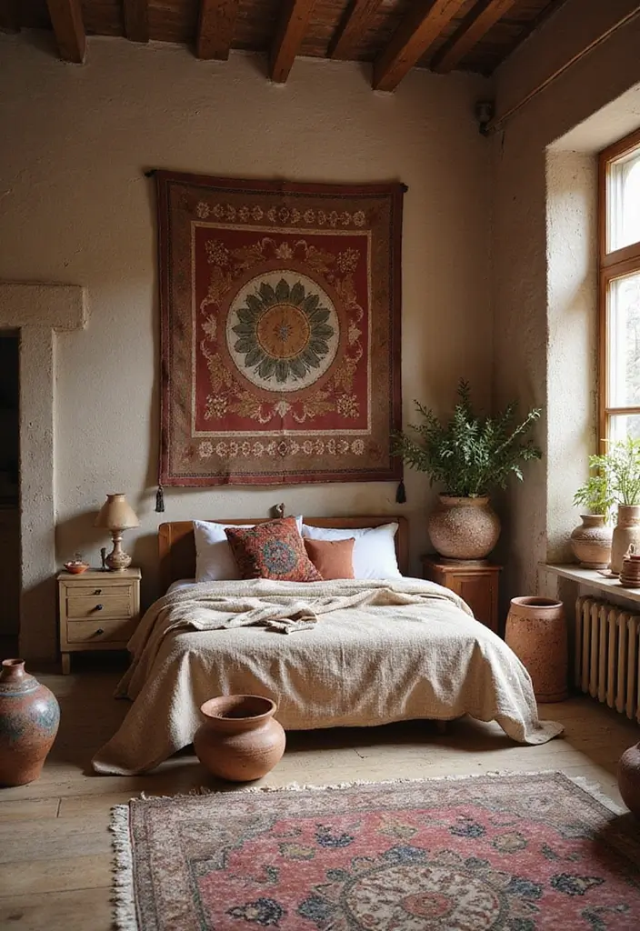 25 Indian Bedroom Decor Ideas That Blend Tradition & Style - 12. Handcrafted Artifacts