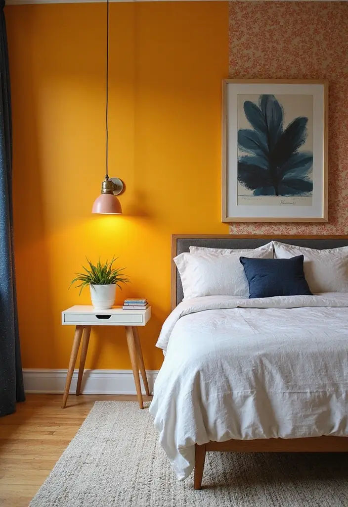 25 Indian Bedroom Decor Ideas That Blend Tradition & Style - 18. Bold Accent Walls