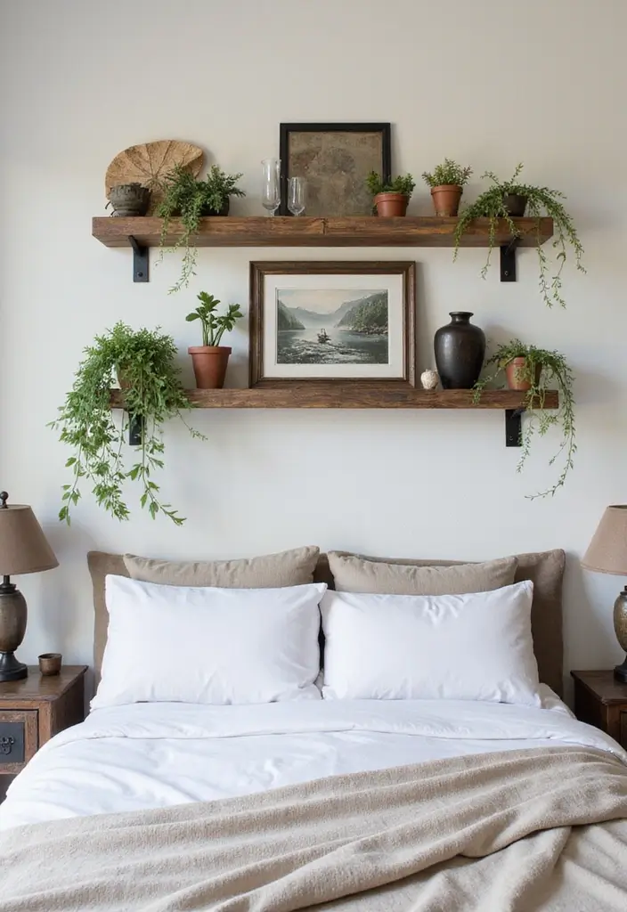 25 Indian Bedroom Decor Ideas That Blend Tradition & Style - 22. Decorative Wall Shelves