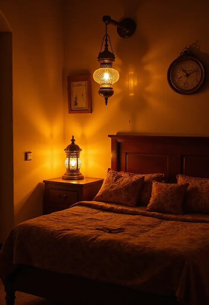 25 Indian Bedroom Decor Ideas That Blend Tradition & Style - 6. Traditional Indian Lighting