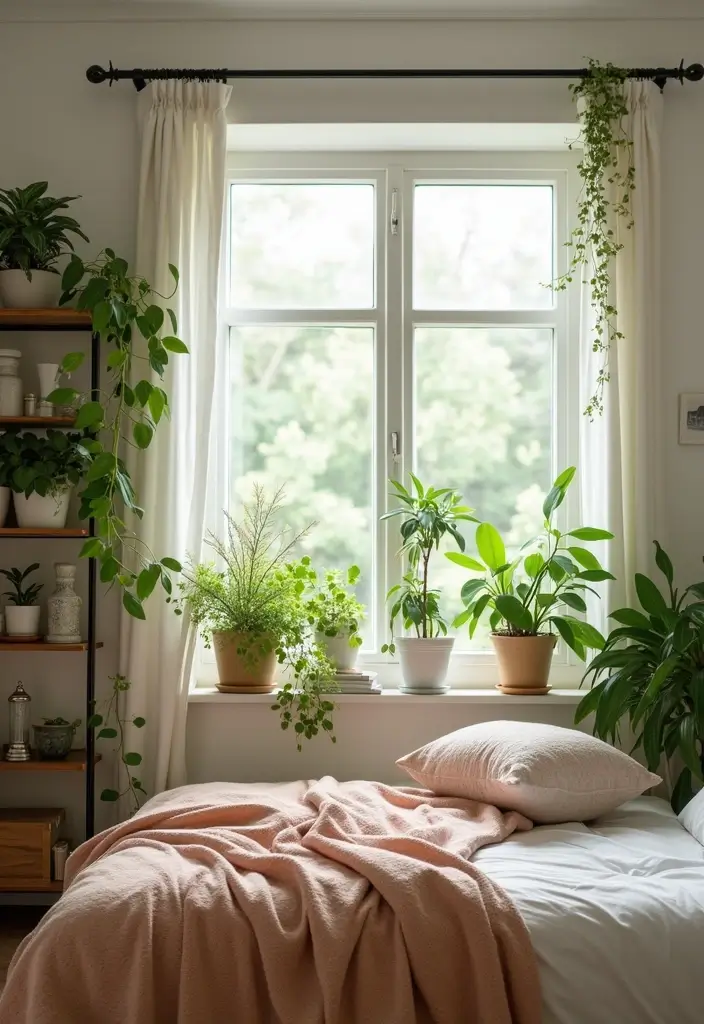 25 Indian Bedroom Decor Ideas That Blend Tradition & Style - 8. Indoor Plant Accents