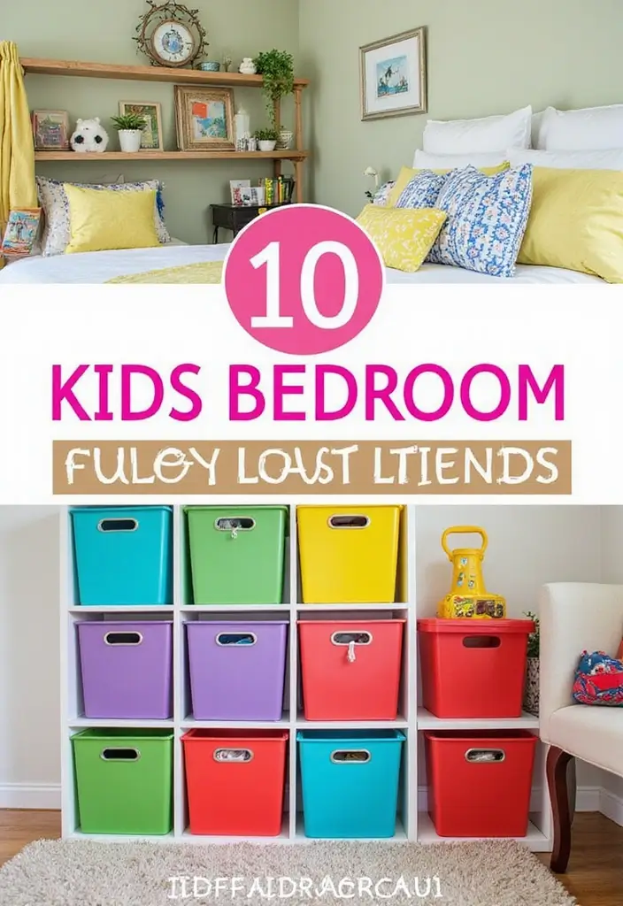 25 Kids Bedroom Decor Ideas That Parents Will Also Love - 10. Fun and Functional Storage
