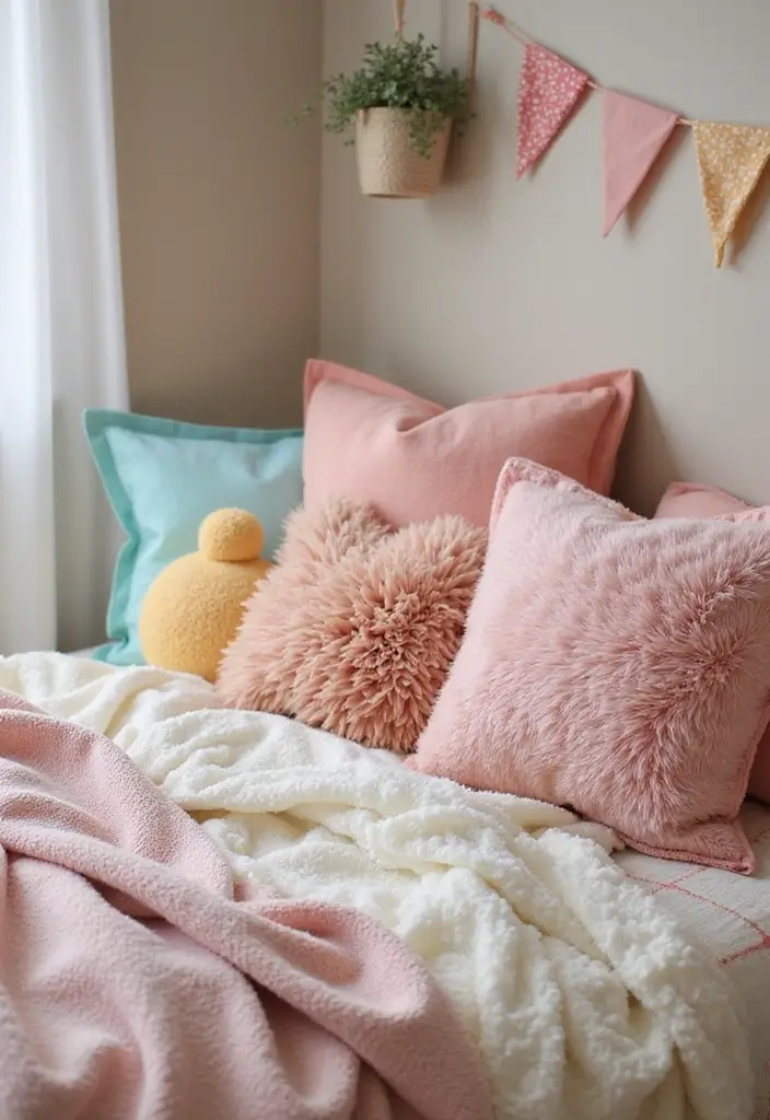 25 Kids Bedroom Decor Ideas That Parents Will Also Love - 19. Soft, Plush Textiles