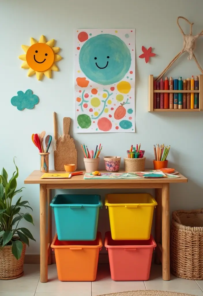 25 Kids Bedroom Decor Ideas That Parents Will Also Love - 21. Art and Craft Station