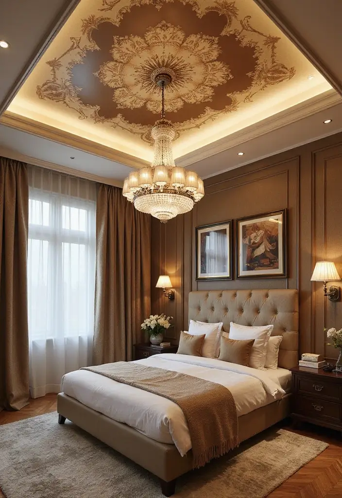25 King Size Bedroom Ideas That Exude Luxury - 13. Dramatic Ceilings