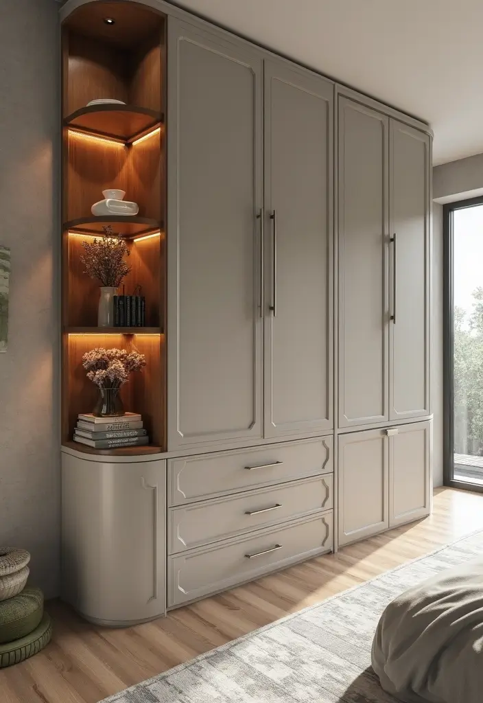 25 King Size Bedroom Ideas That Exude Luxury - 14. Stylish Storage Solutions