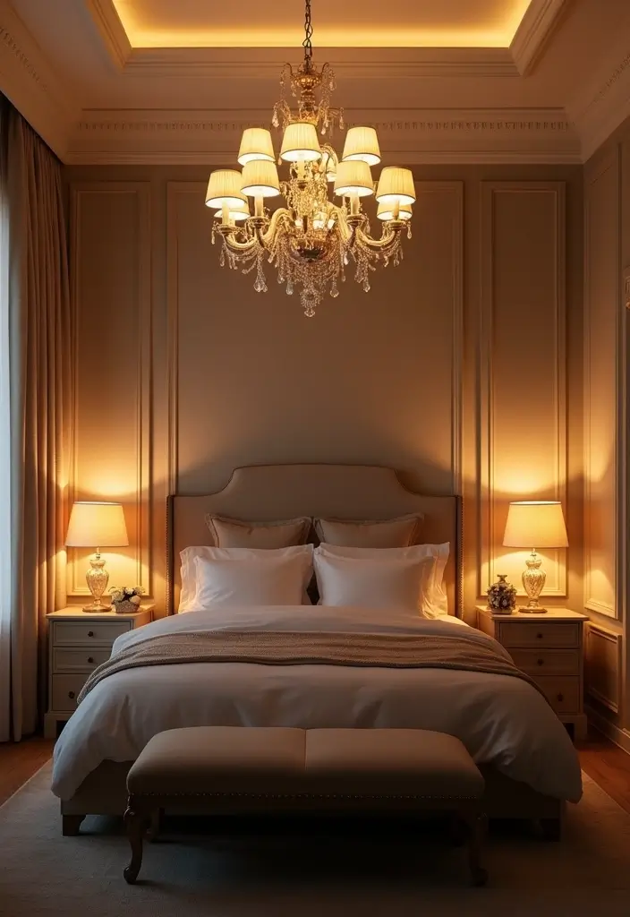 25 King Size Bedroom Ideas That Exude Luxury - 3. Ambient Lighting