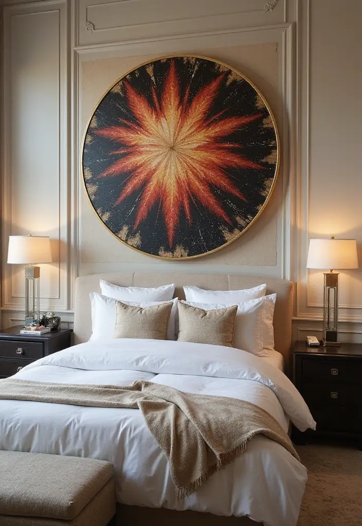 25 King Size Bedroom Ideas That Exude Luxury - 6. Artful Decor