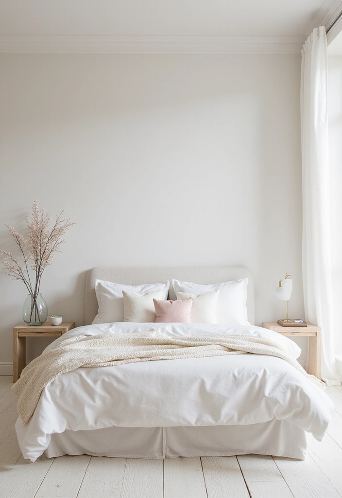 25 Off White Bedroom Ideas That Feel Light, Elegant & Airy - 10. Accent Colors