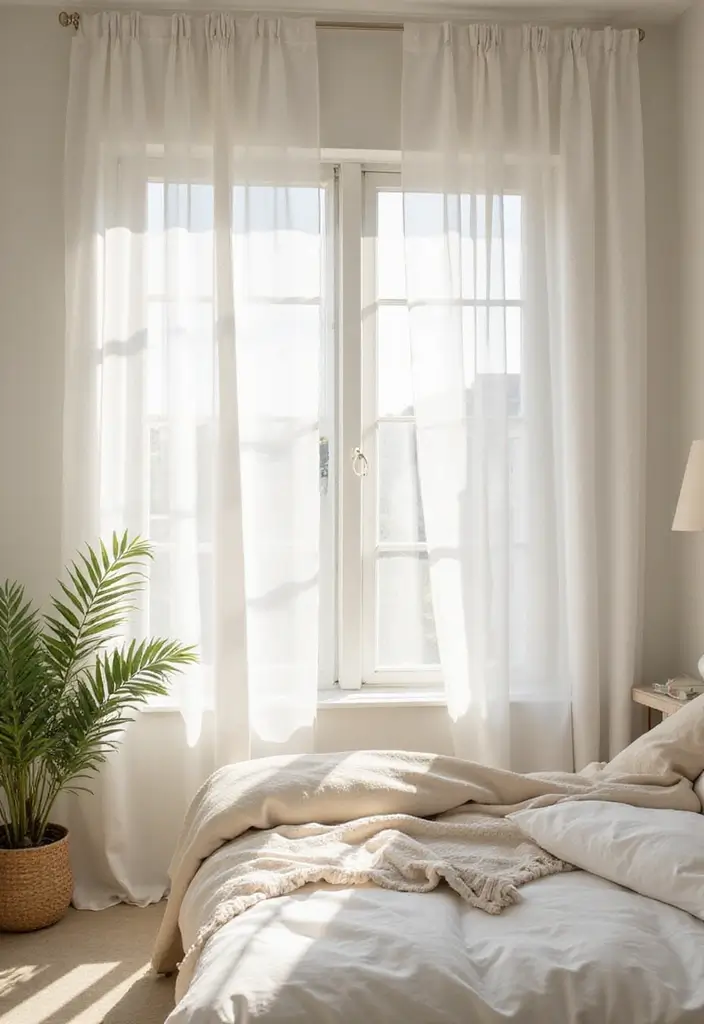25 Off White Bedroom Ideas That Feel Light, Elegant & Airy - 2. Embrace Natural Light