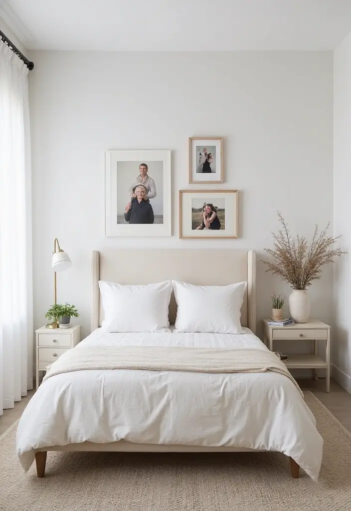 25 Off White Bedroom Ideas That Feel Light, Elegant & Airy - 25. Personal Touches