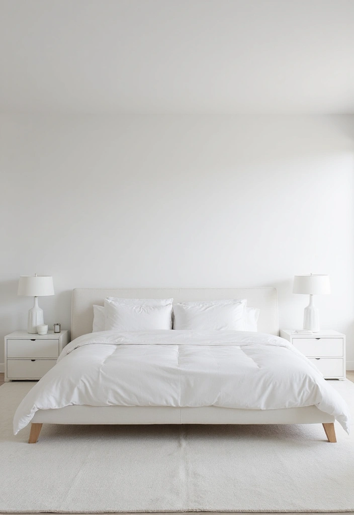 25 Off White Bedroom Ideas That Feel Light, Elegant & Airy - 4. Minimalist Furniture