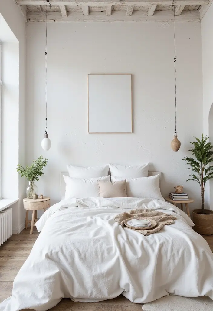 25 Off White Bedroom Ideas That Feel Light, Elegant & Airy - 9. Whitewashed Walls