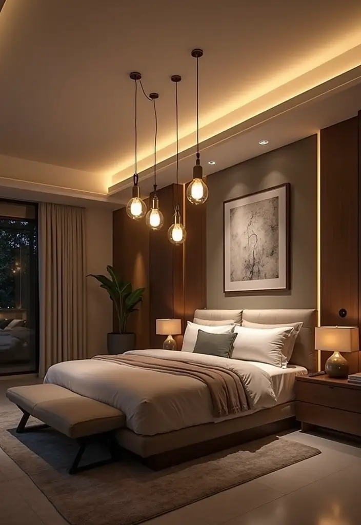 25 Older Teen Boy Bedroom Ideas That Feel Grown-Up & Cool - 9. Statement Lighting