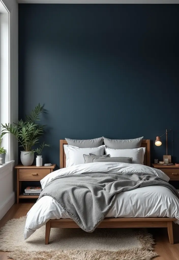 25 Room Color Ideas Bedroom Men That Feel Masculine and Classy - 1. Deep Navy Blue