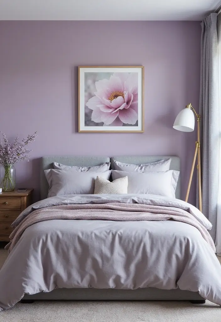 25 Room Color Ideas Bedroom Men That Feel Masculine and Classy - 19. Soft Lavender
