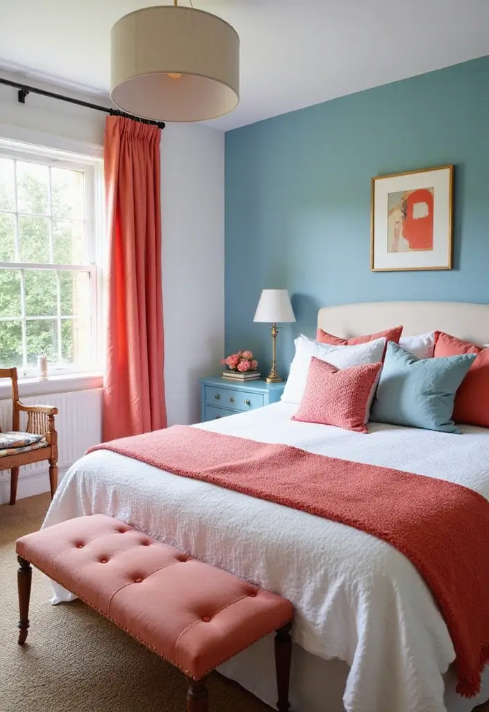 25 Room Color Ideas Bedroom Men That Feel Masculine and Classy - 23. Bright Coral