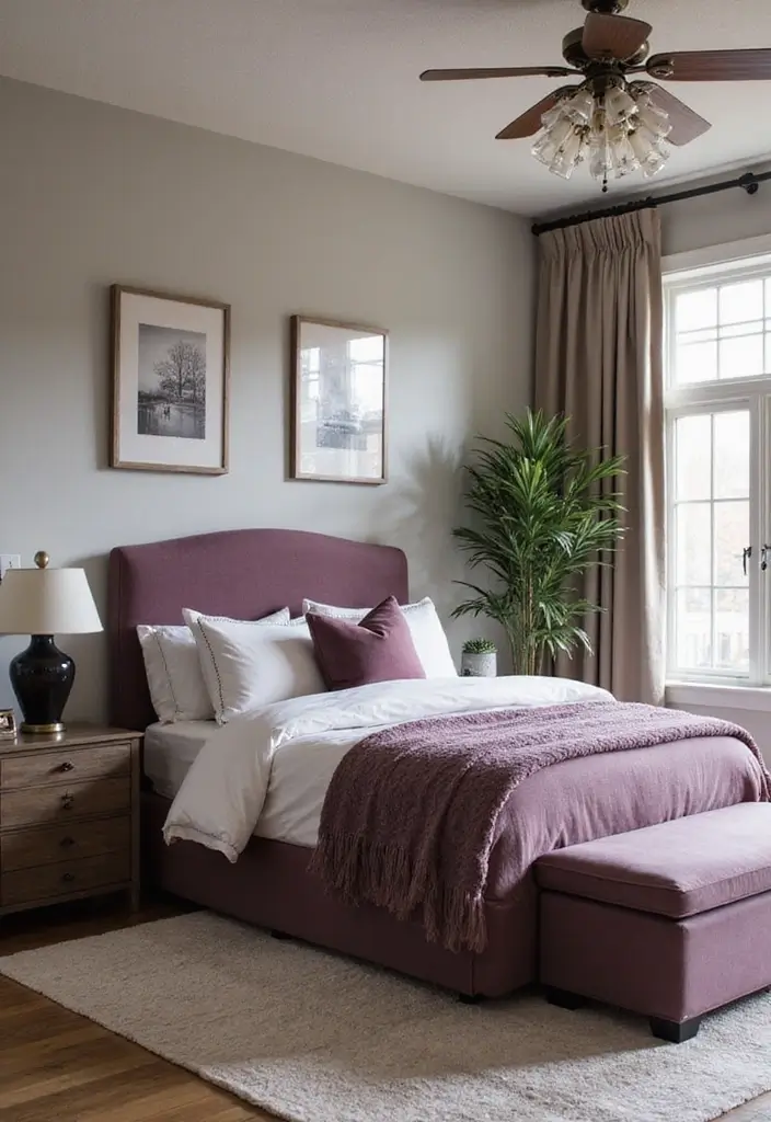 25 Room Color Ideas Bedroom Men That Feel Masculine and Classy - 24. Muted Plum