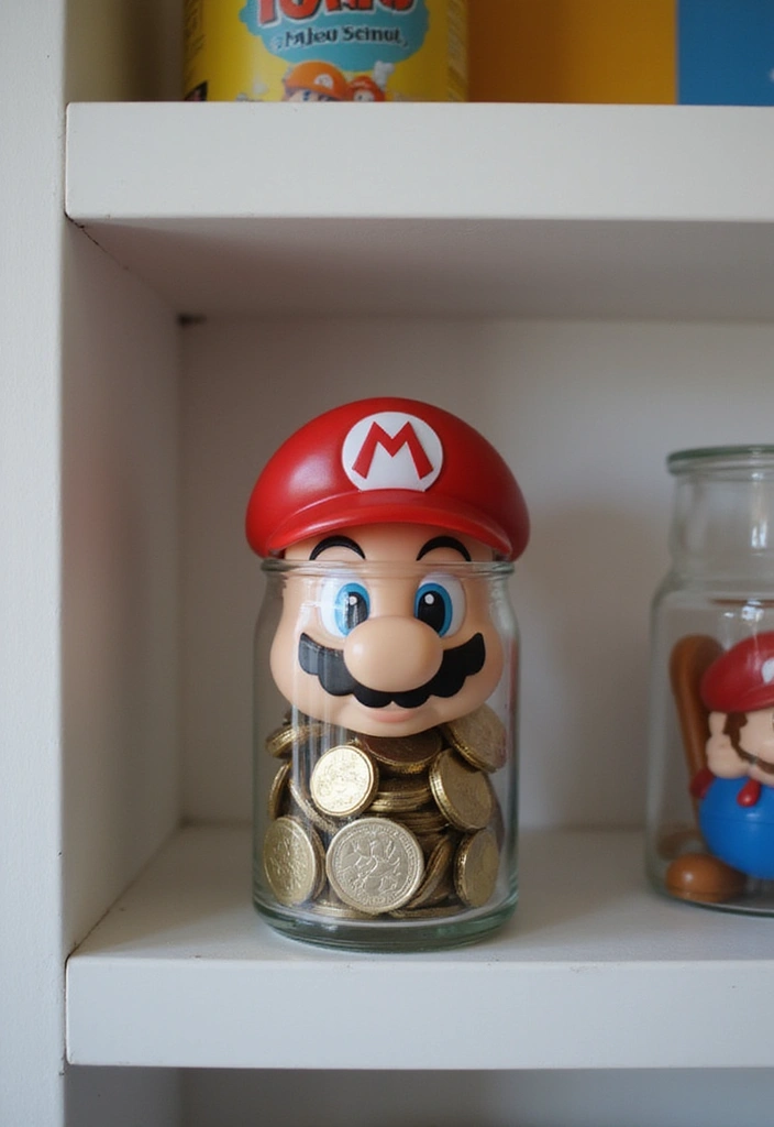 25 Super Mario Bedroom Ideas That Bring Nostalgia & Fun - 13. Mario Coin Jar